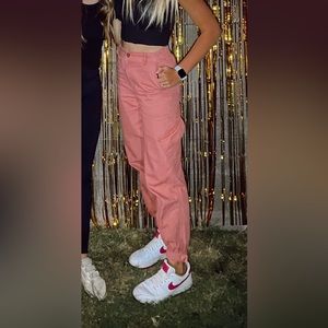 coral cargo pants!!
